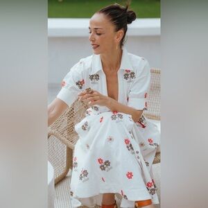 Free People Piru Embroidered Midi Dress